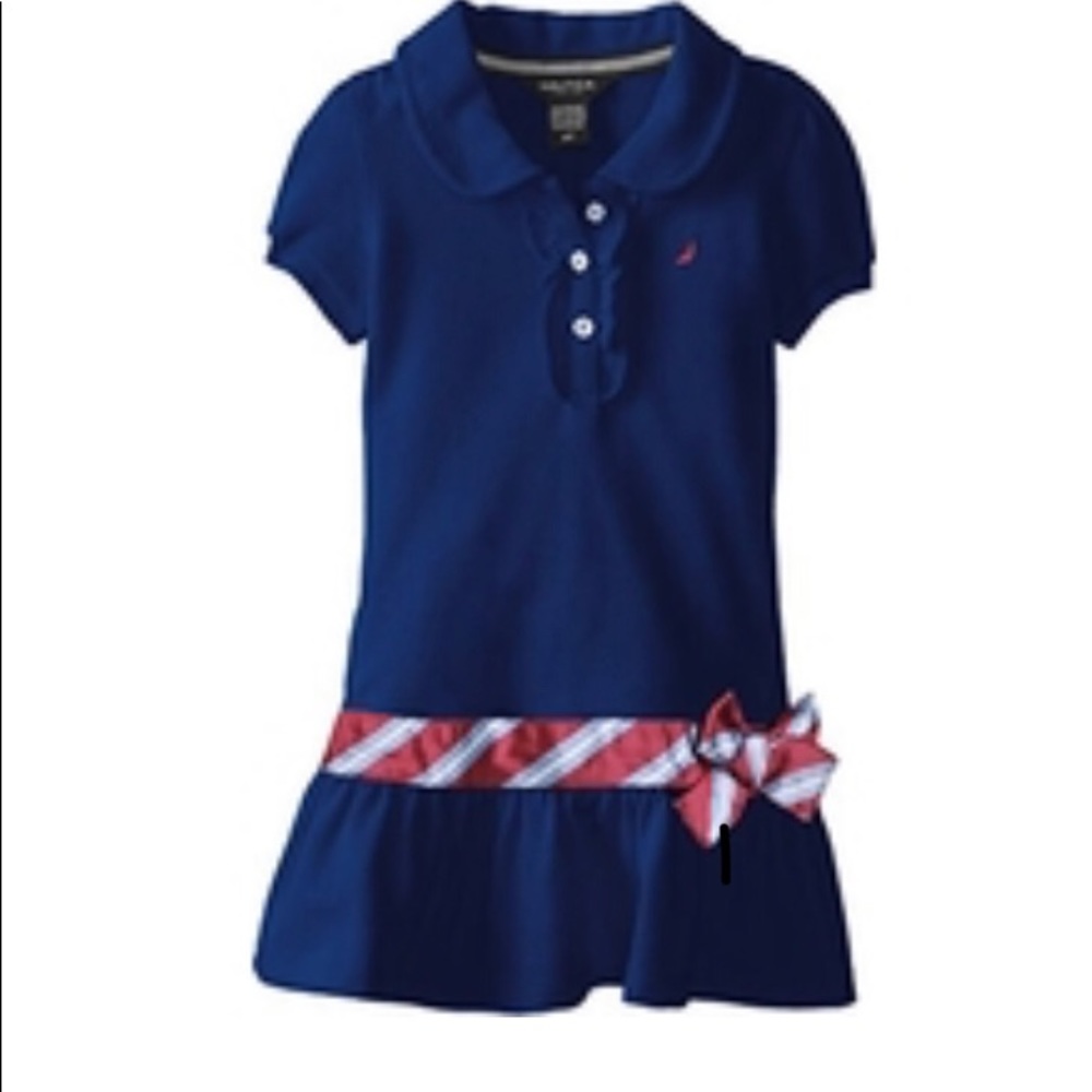 Nautica blue and red polo dress.Girls size 4T